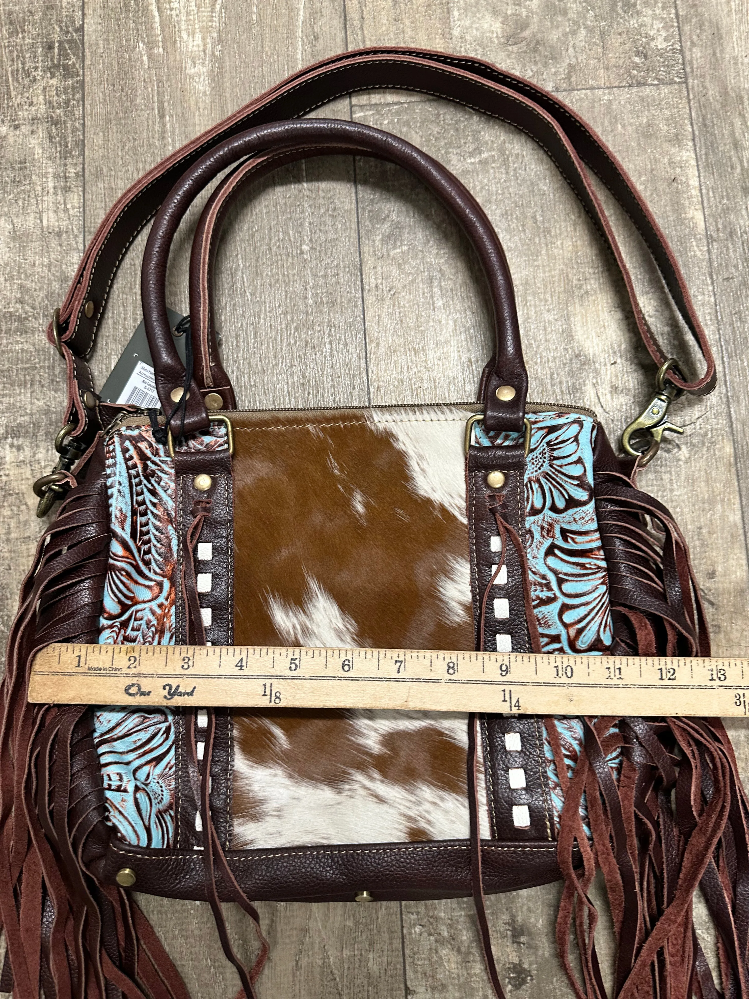 beautiful concealed carry leather tooled fringe western purse