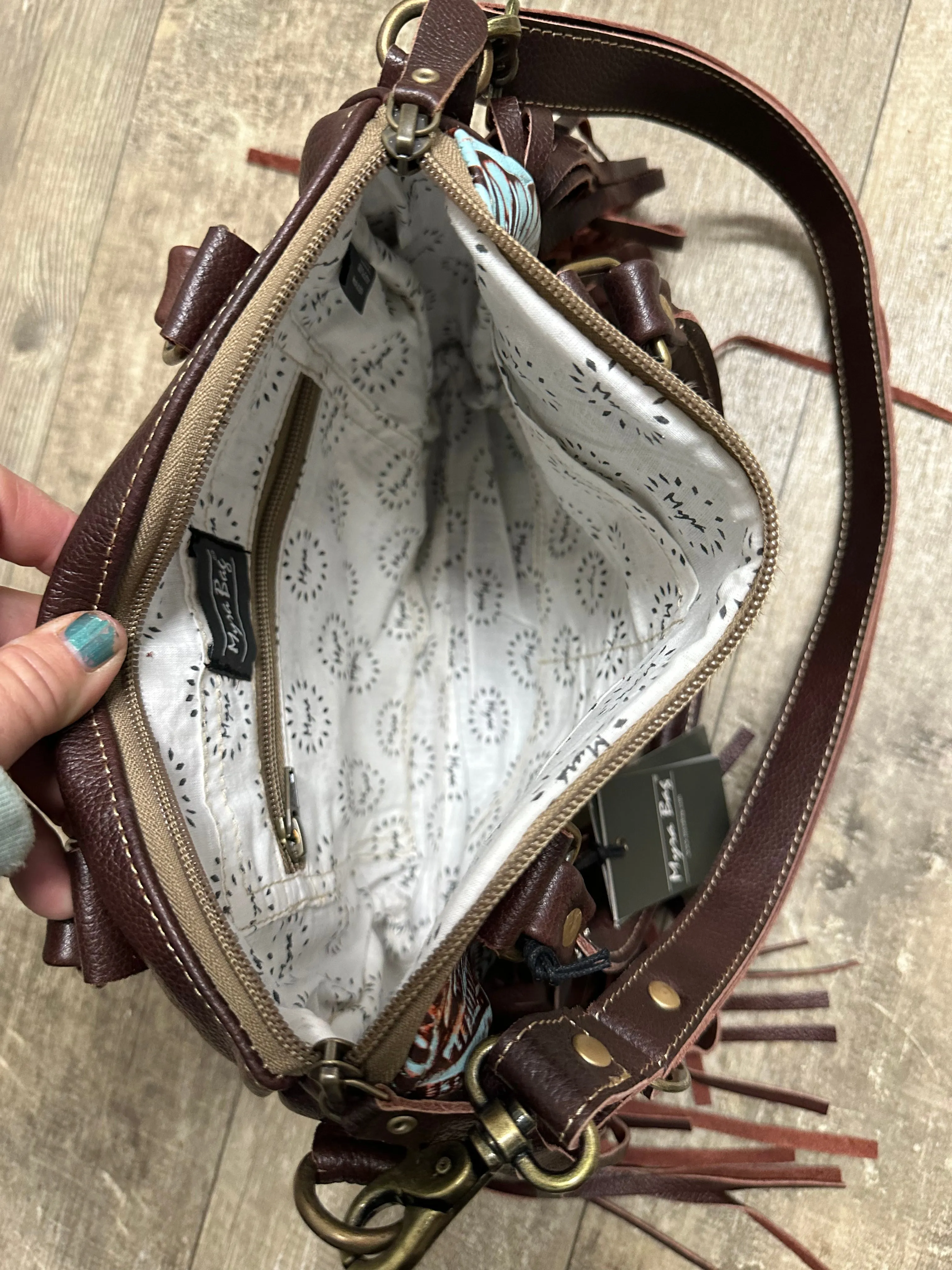 beautiful concealed carry leather tooled fringe western purse