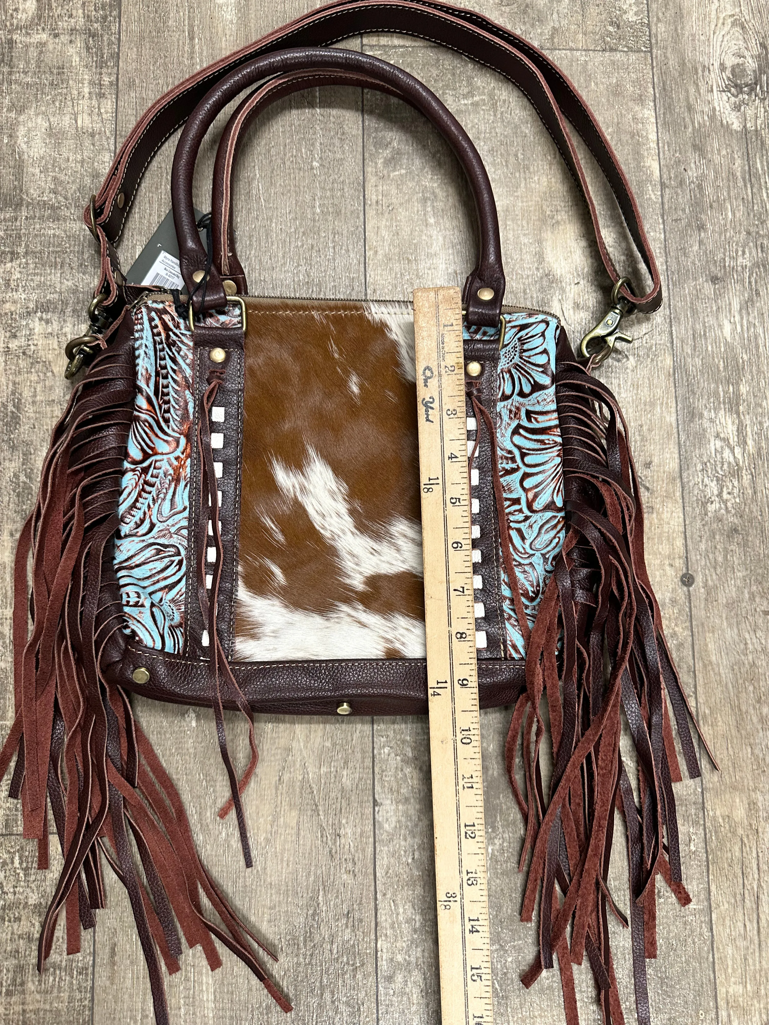 beautiful concealed carry leather tooled fringe western purse