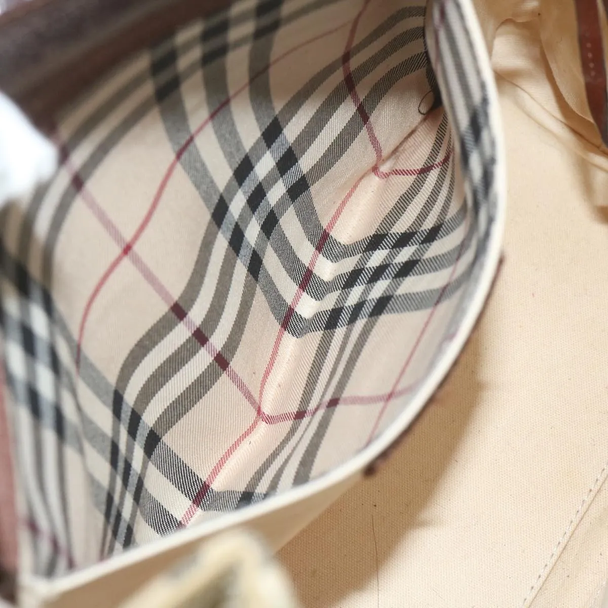 BURBERRY Hand Bag Canvas Beige  yk10080