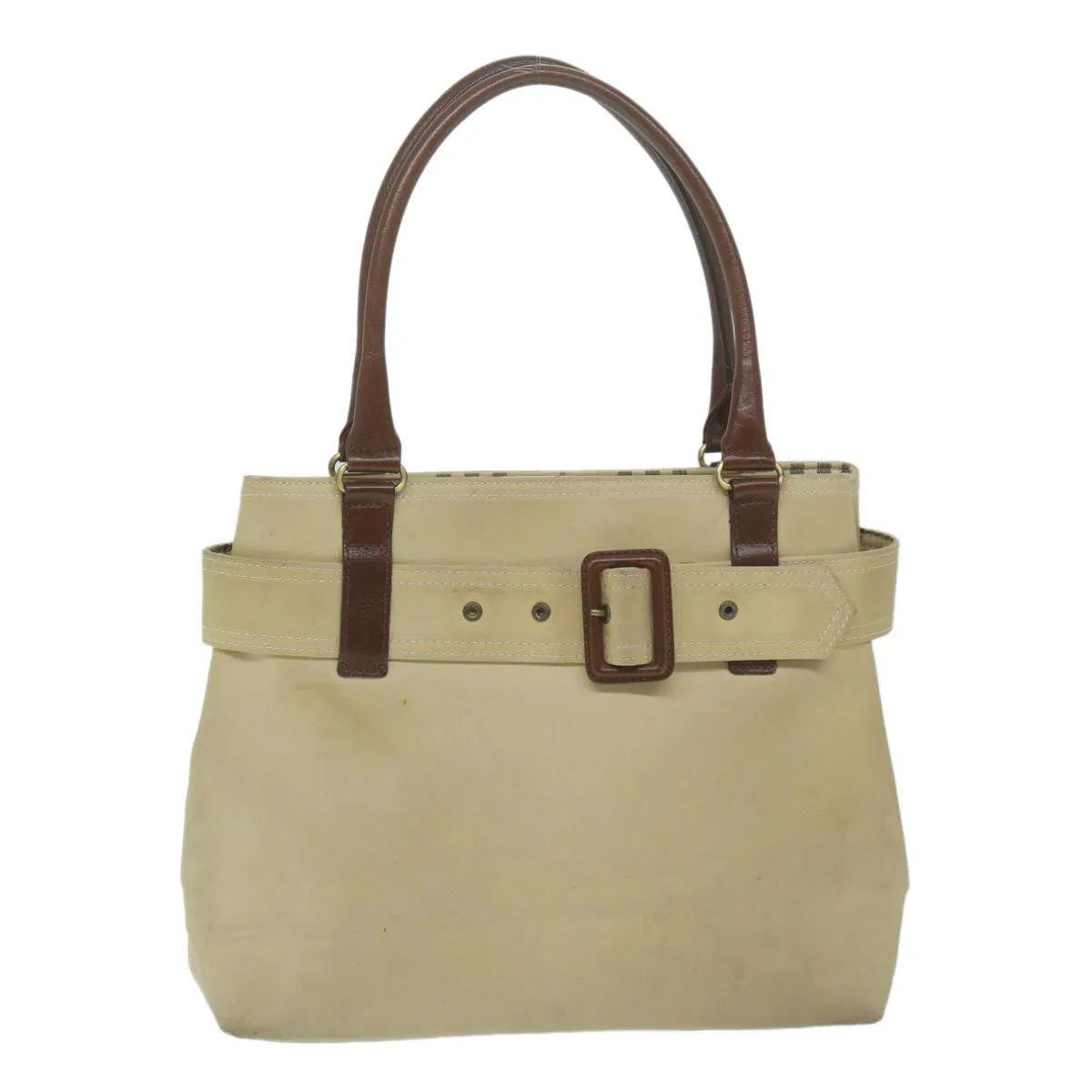 BURBERRY Hand Bag Canvas Beige  yk10080