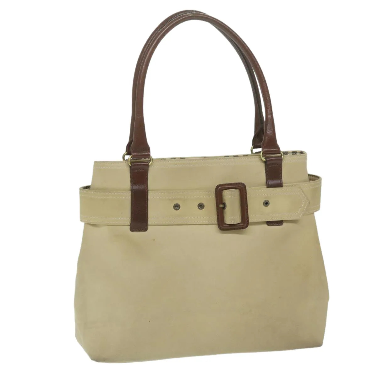 BURBERRY Hand Bag Canvas Beige  yk10080