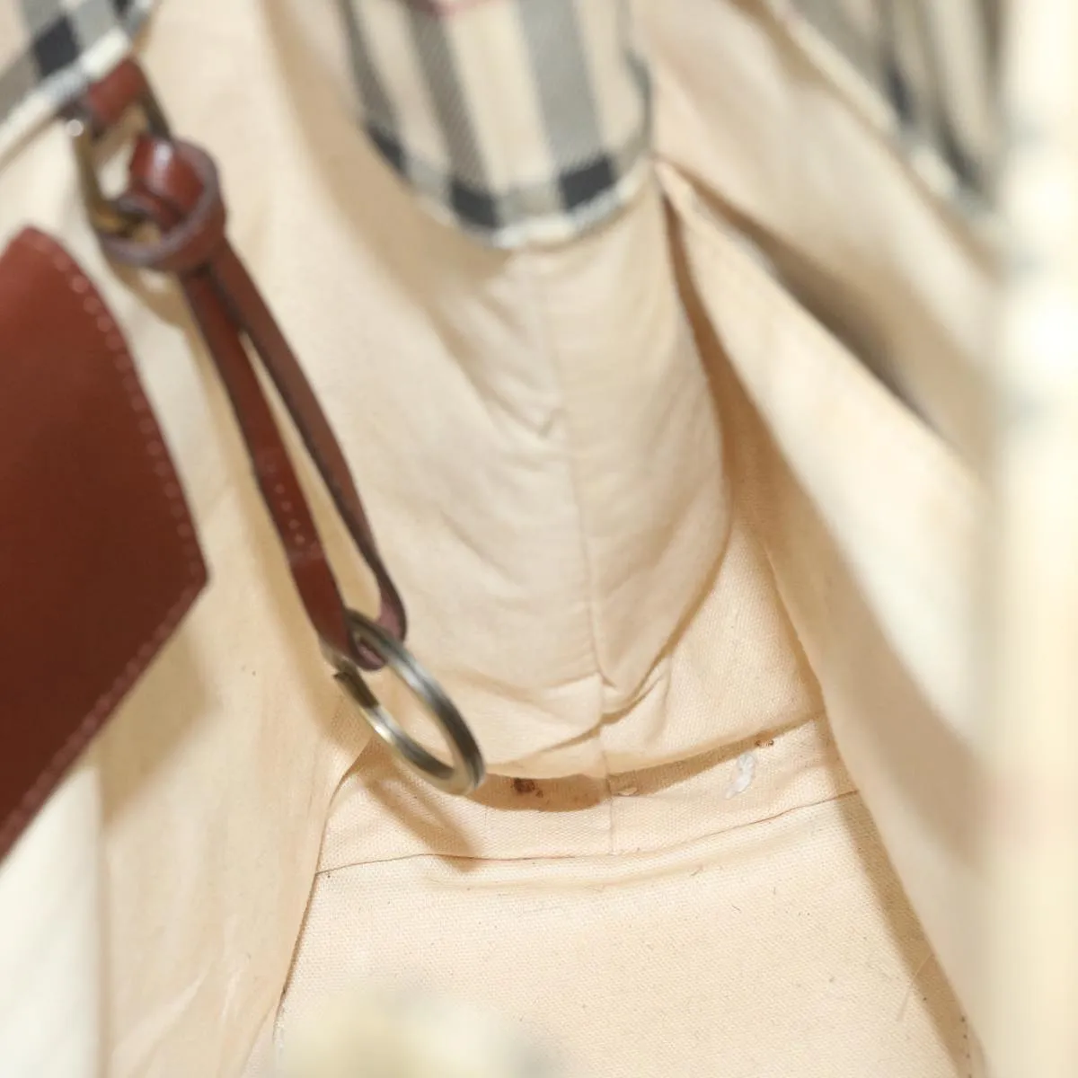 BURBERRY Hand Bag Canvas Beige  yk10080