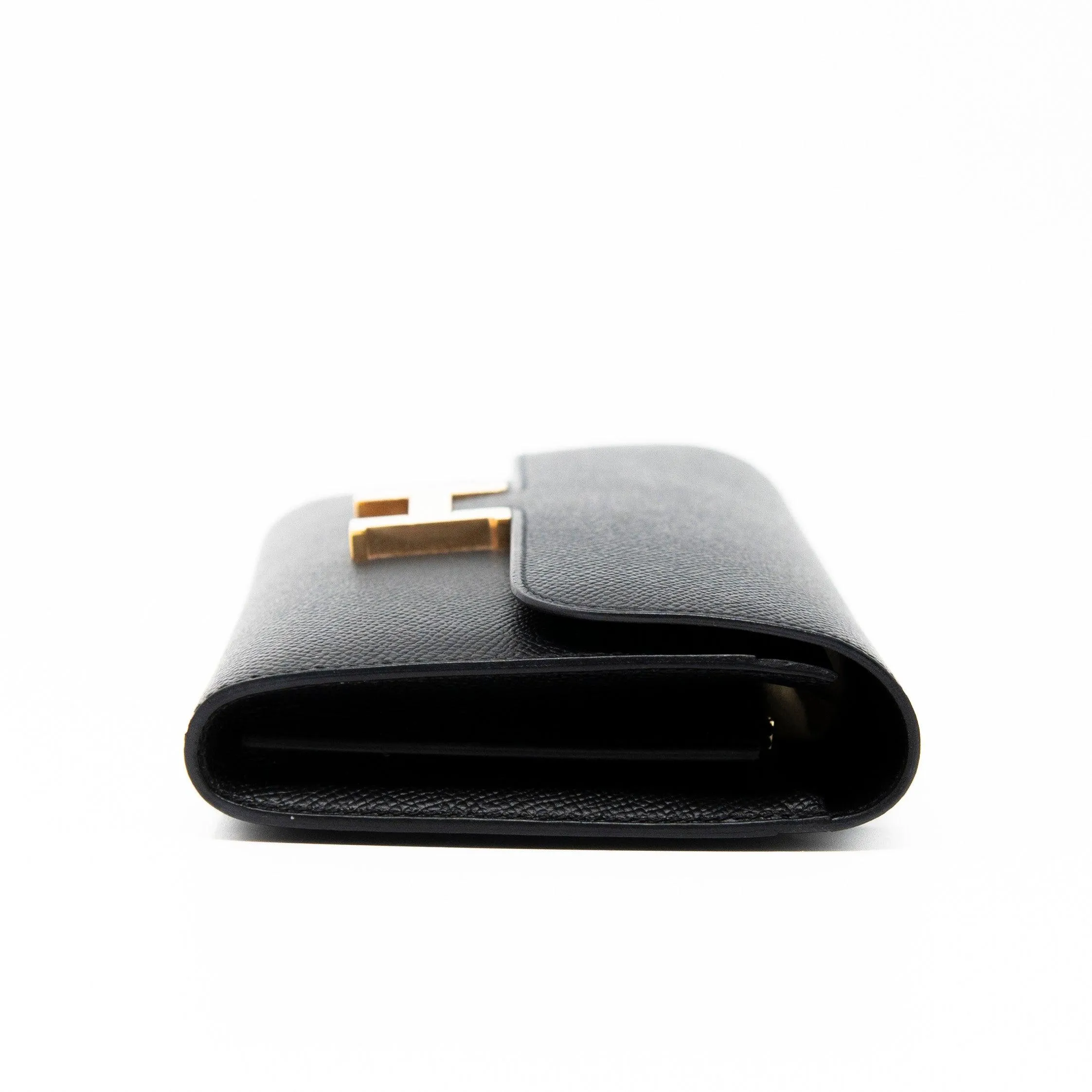 Hermes Noir Epsom Long Constance Wallet