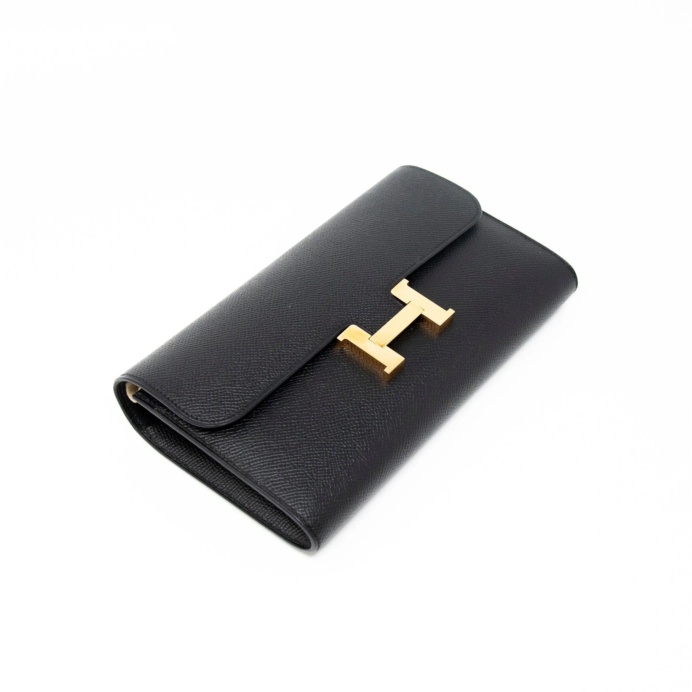 Hermes Noir Epsom Long Constance Wallet