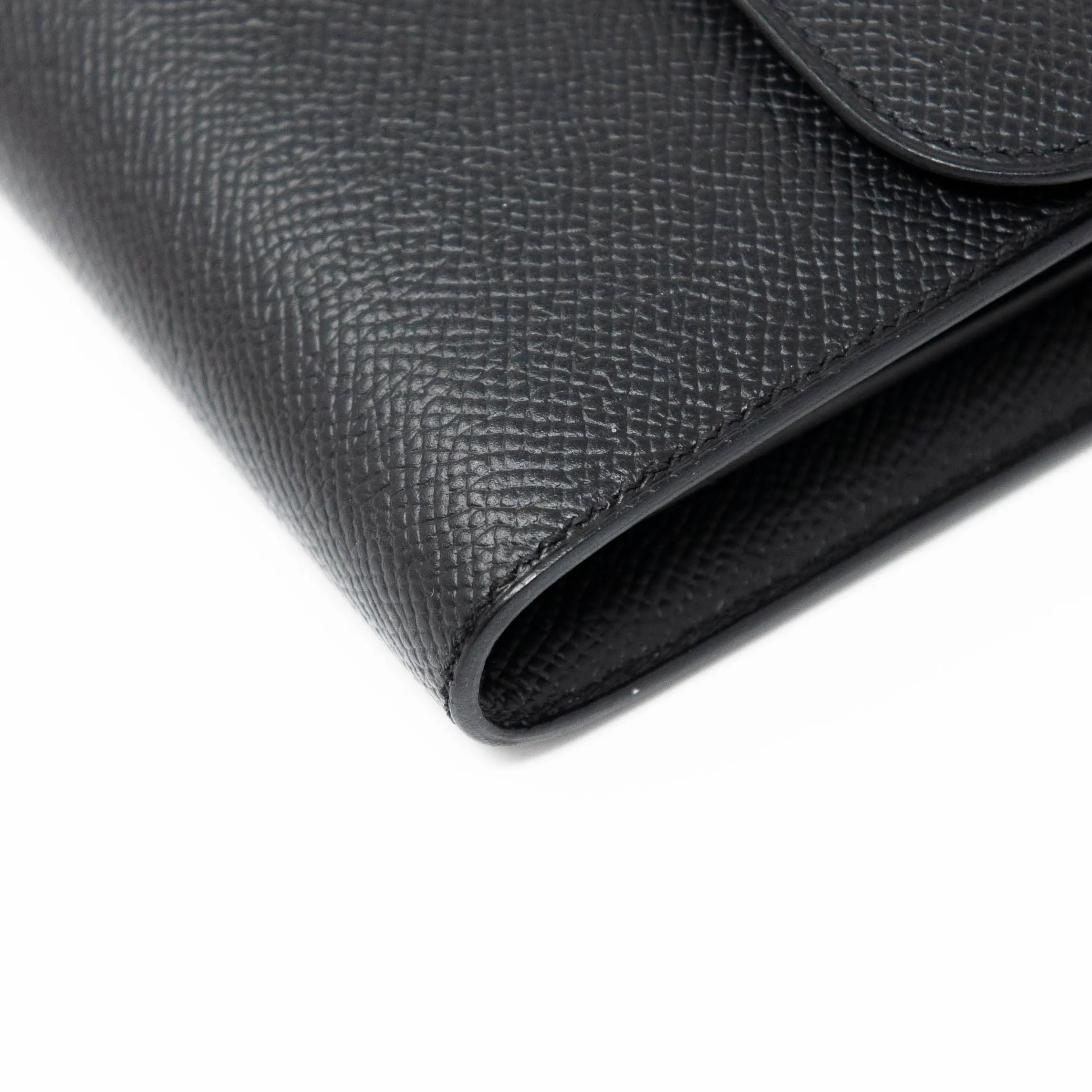 Hermes Noir Epsom Long Constance Wallet