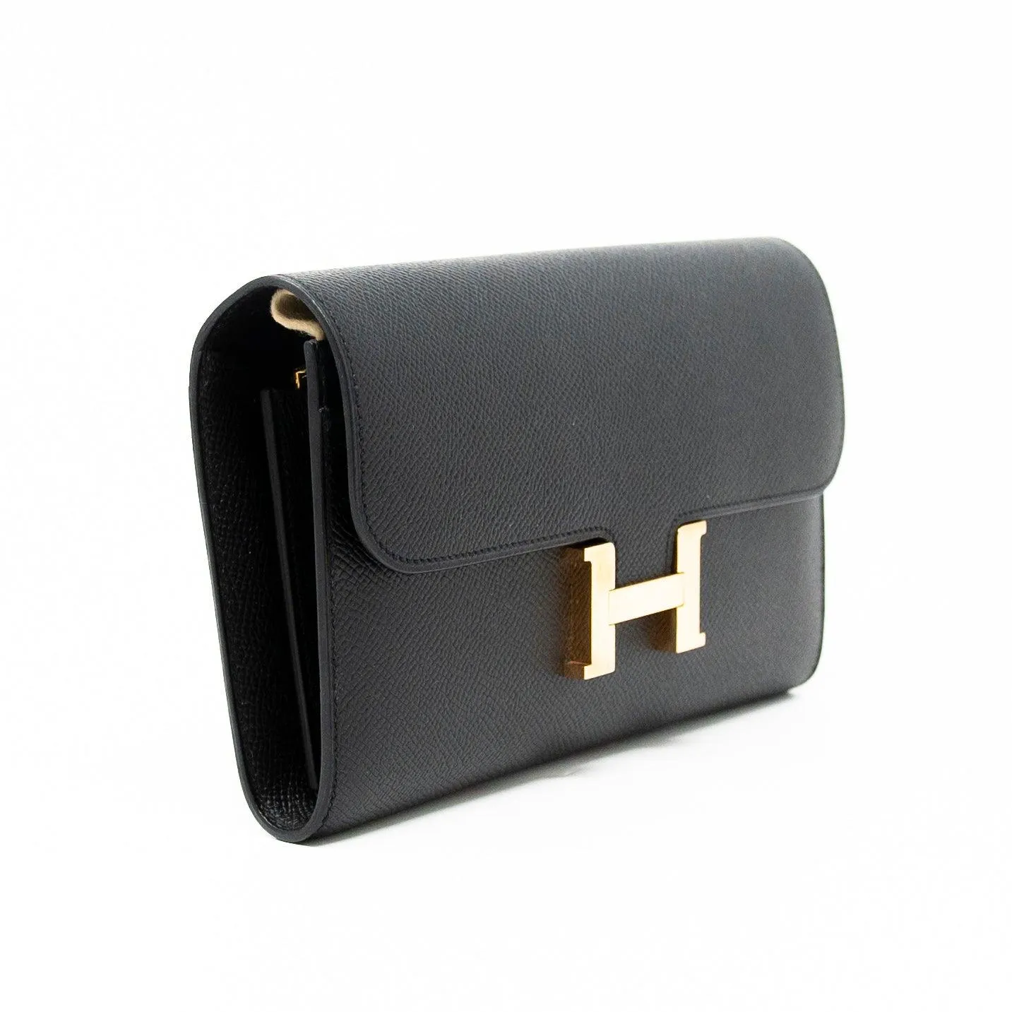 Hermes Noir Epsom Long Constance Wallet