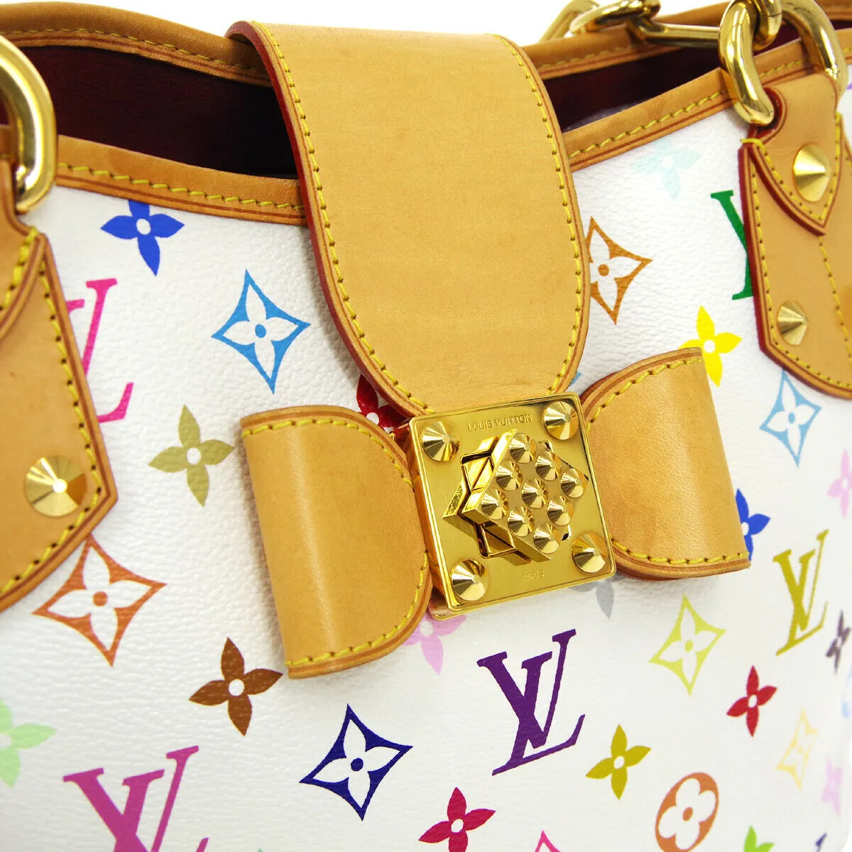LOUIS VUITTON ANNIE MM CHAIN HAND BAG MONOGRAM MULTI-COLOR M40307 91422