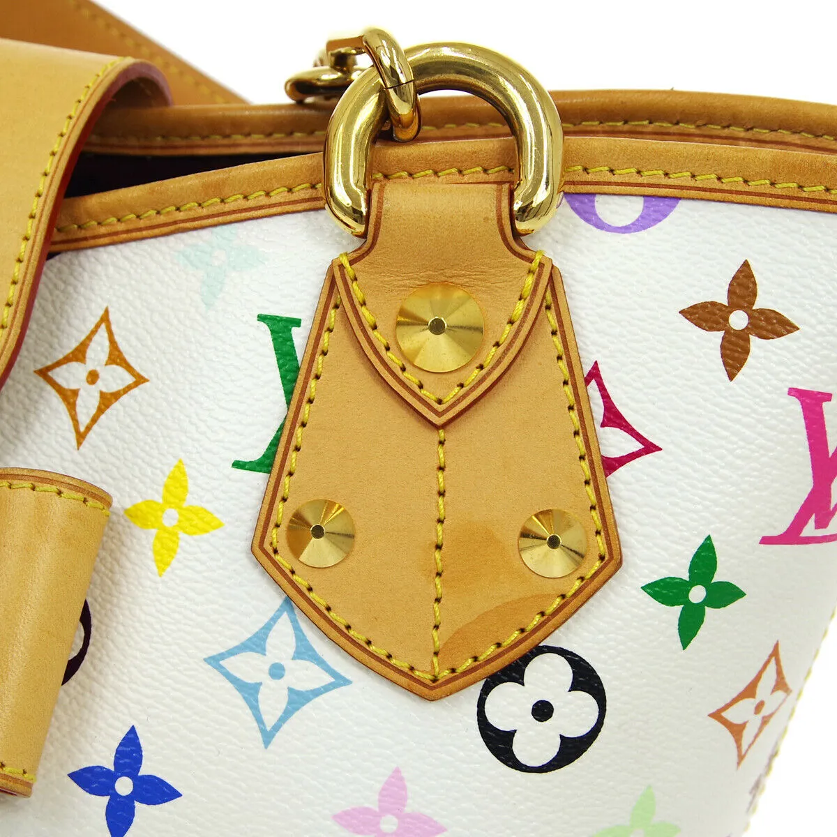 LOUIS VUITTON ANNIE MM CHAIN HAND BAG MONOGRAM MULTI-COLOR M40307 91422