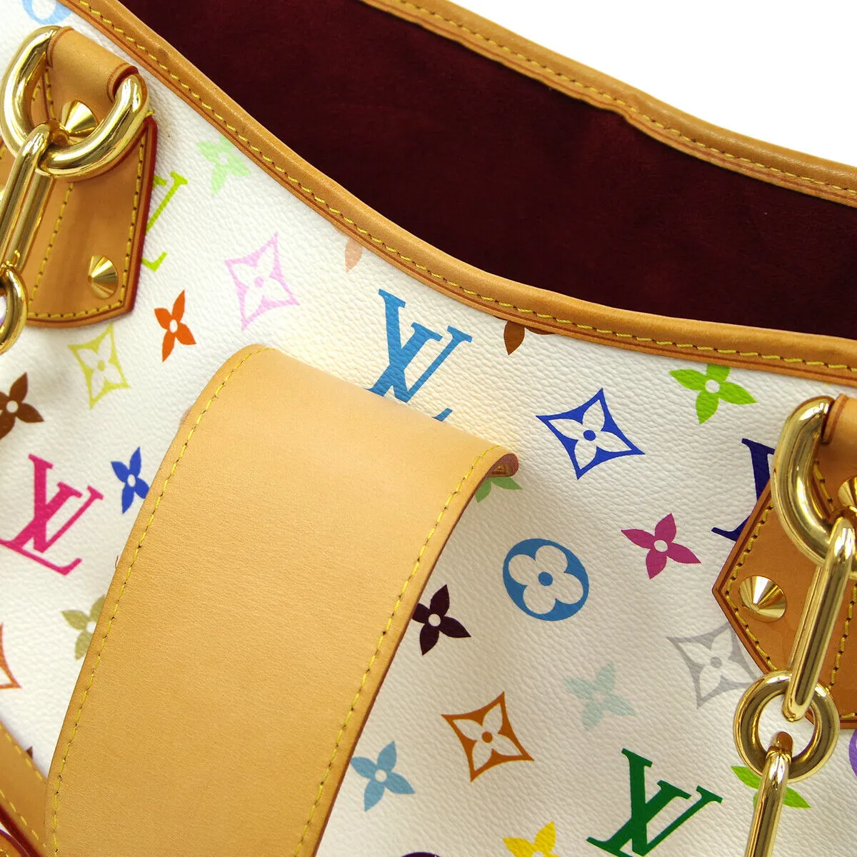 LOUIS VUITTON ANNIE MM CHAIN HAND BAG MONOGRAM MULTI-COLOR M40307 91422