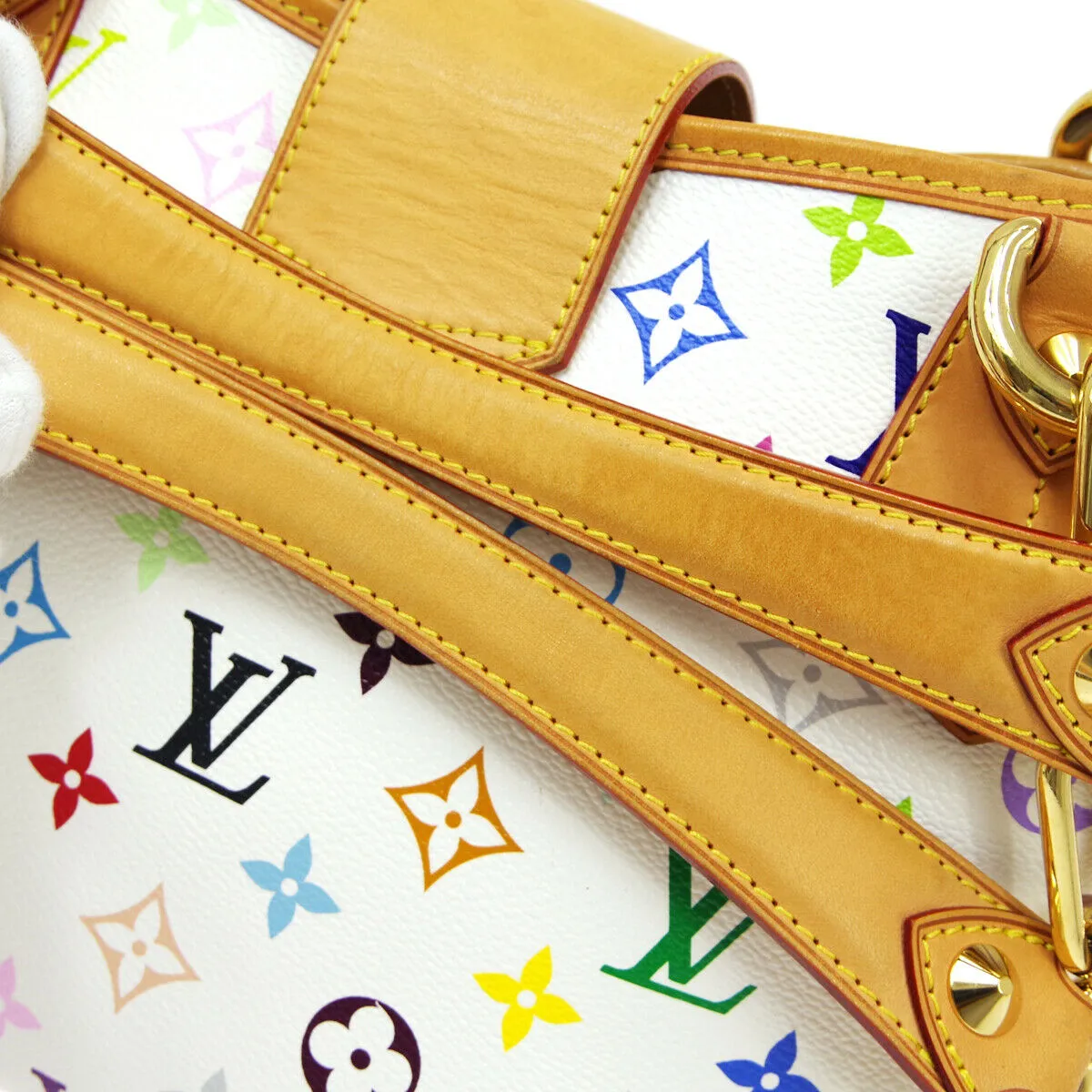 LOUIS VUITTON ANNIE MM CHAIN HAND BAG MONOGRAM MULTI-COLOR M40307 91422