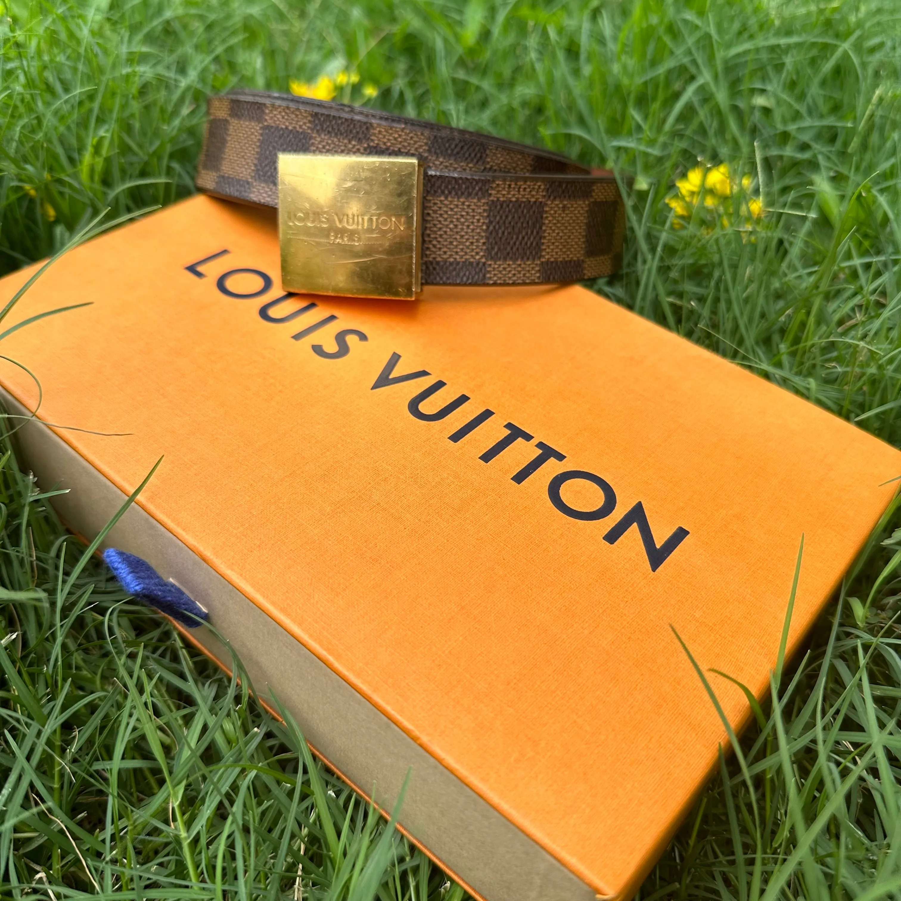LOUIS VUITTON Damier Ebene Belt