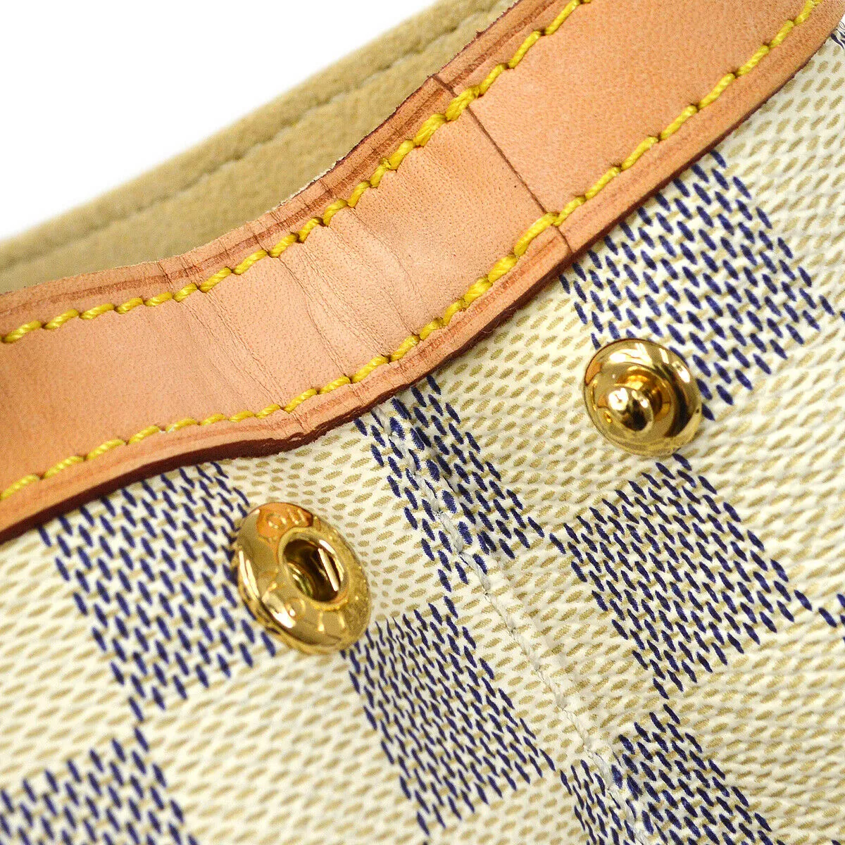 LOUIS VUITTON HAMPSTEAD PM HAND TOTE BAG PURSE DAMIER AZUR N51207 72871