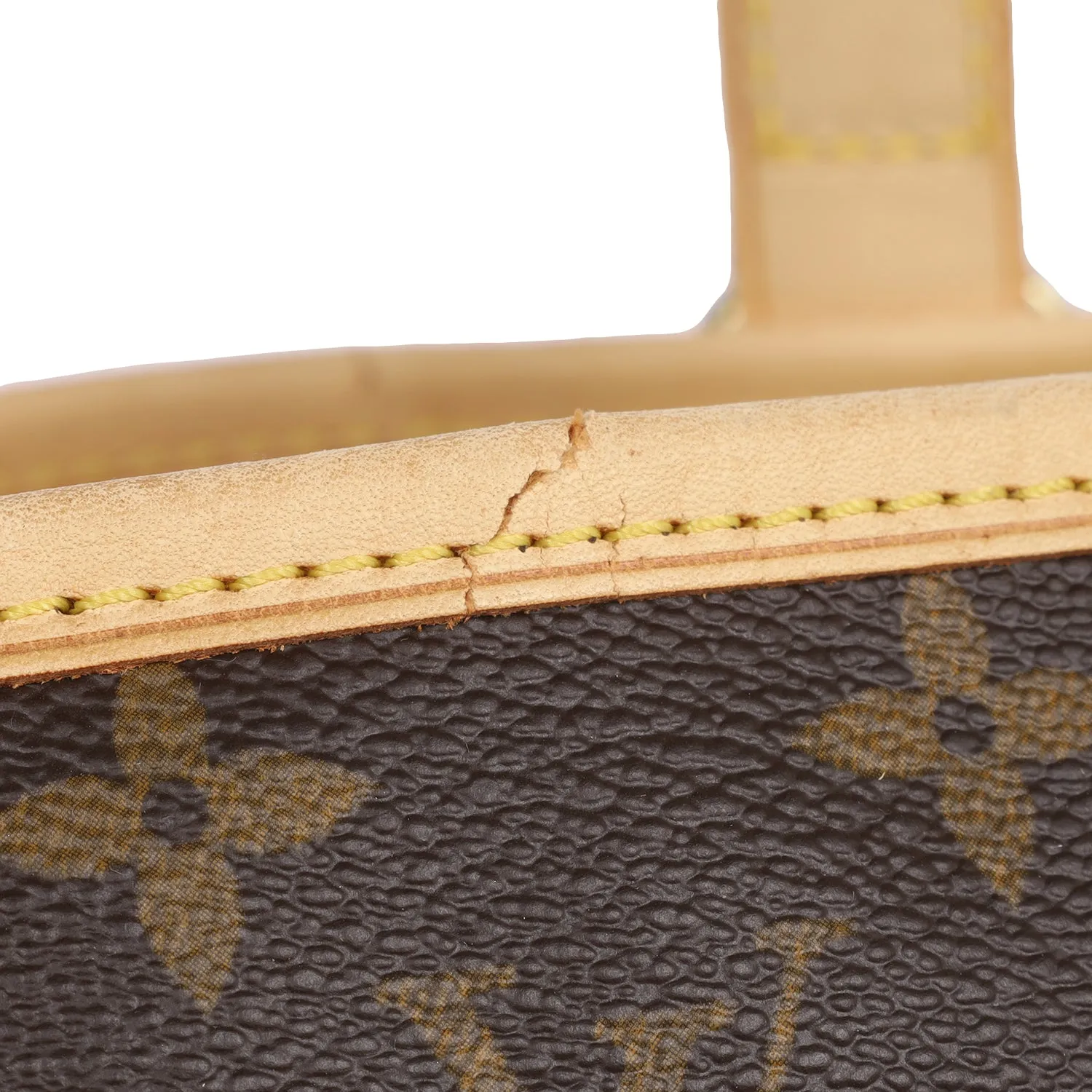 Monogram Canvas Leather Batignolles Satchel Brown (Authentic Pre-Owned)