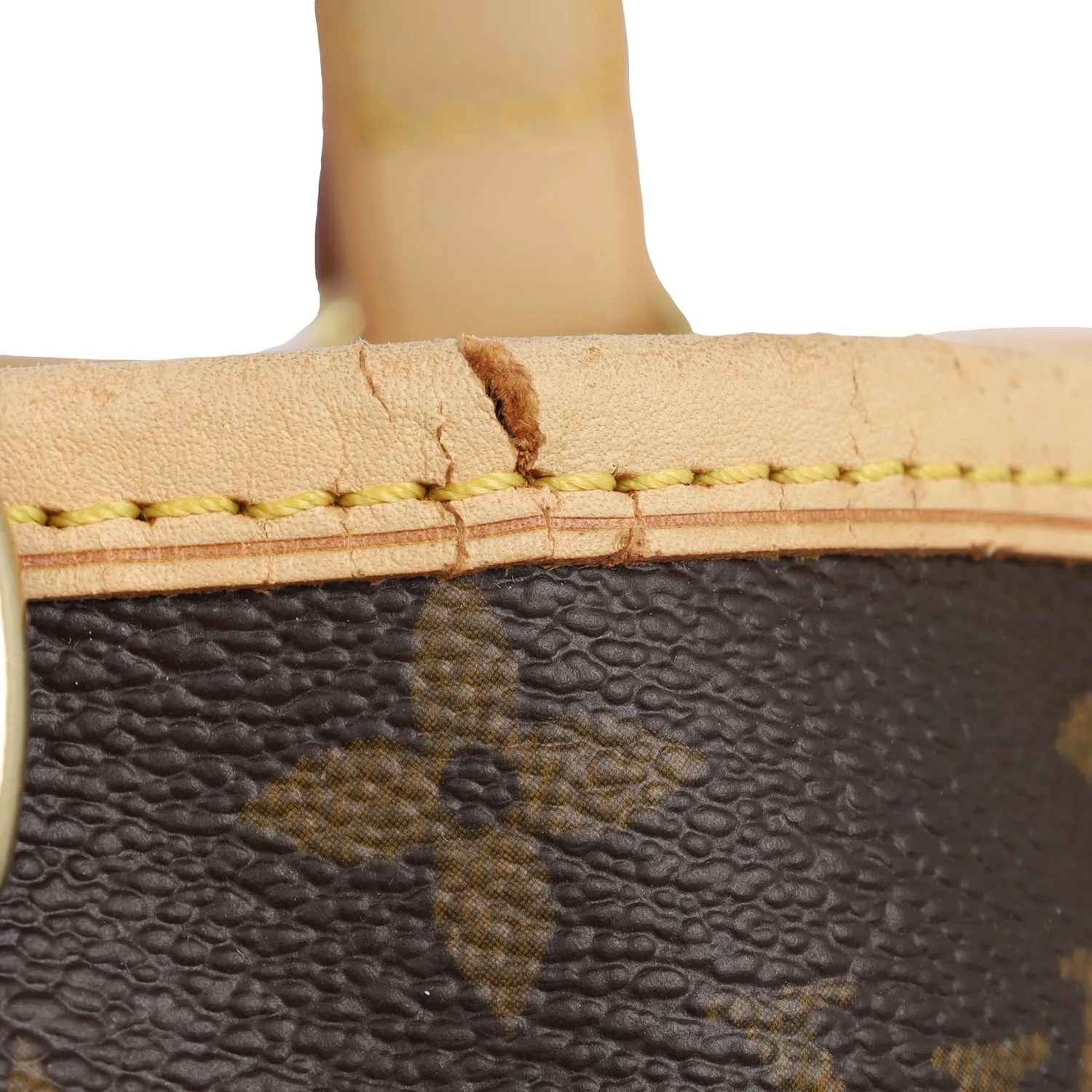 Monogram Canvas Leather Batignolles Satchel Brown (Authentic Pre-Owned)