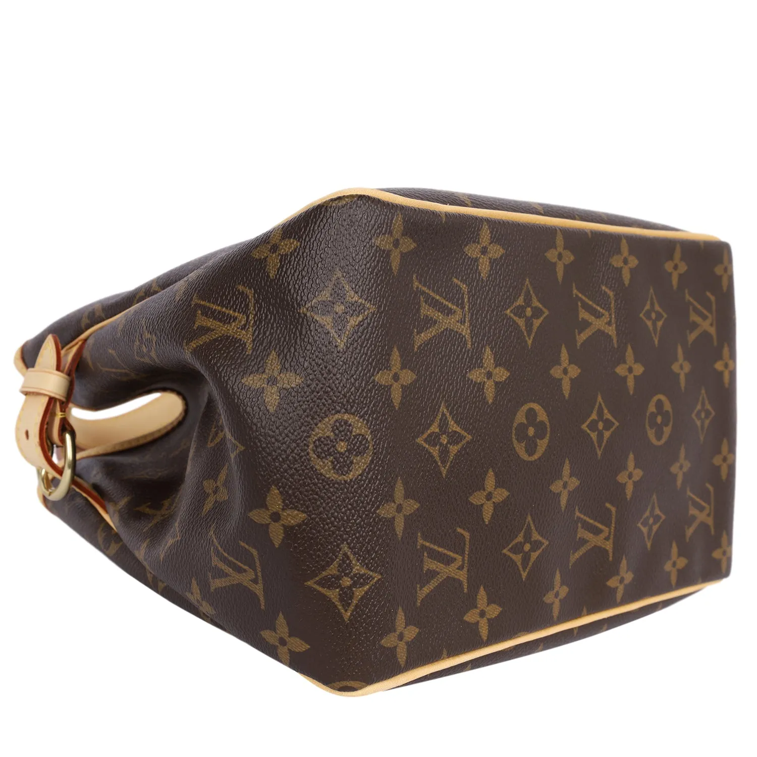 Monogram Canvas Leather Batignolles Satchel Brown (Authentic Pre-Owned)