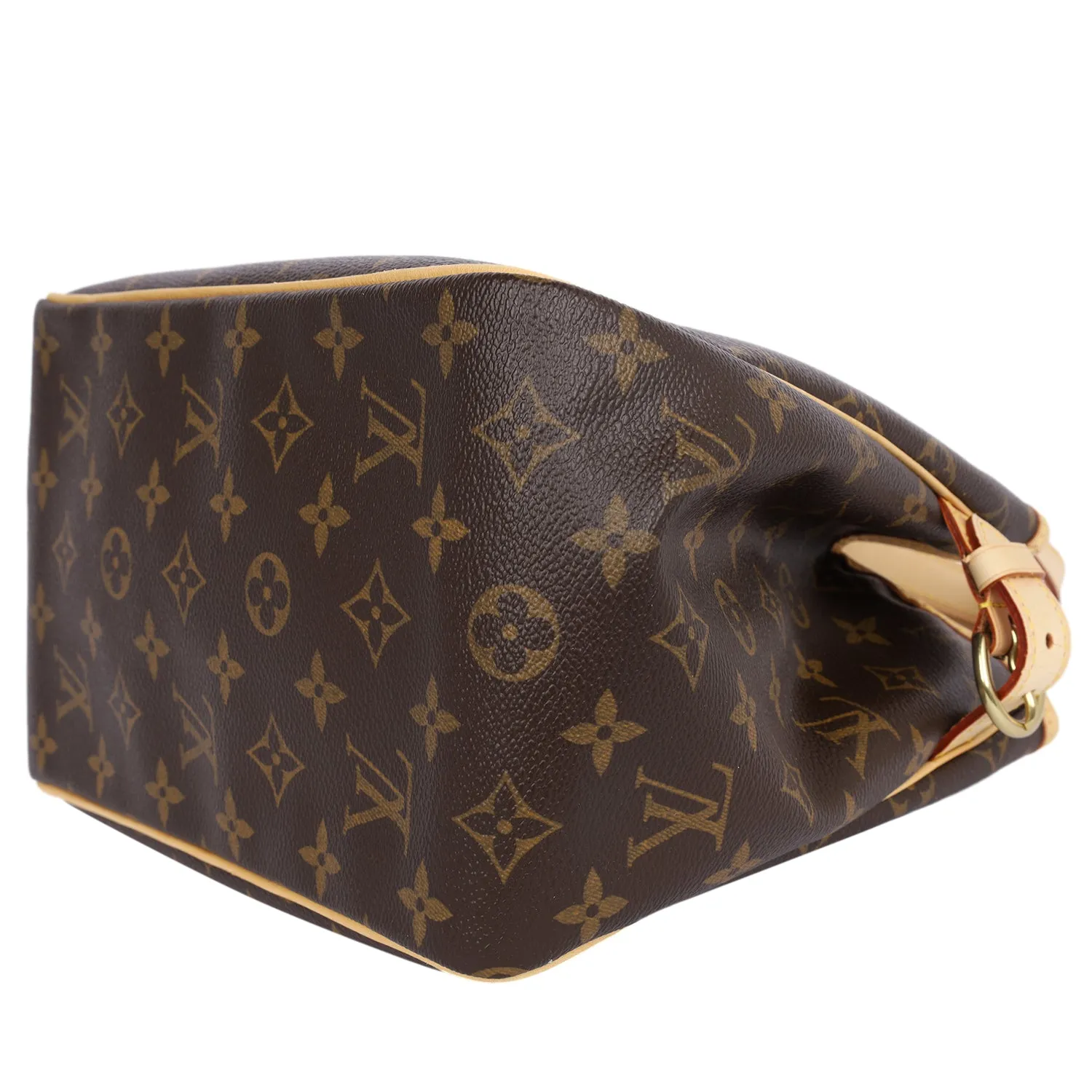 Monogram Canvas Leather Batignolles Satchel Brown (Authentic Pre-Owned)