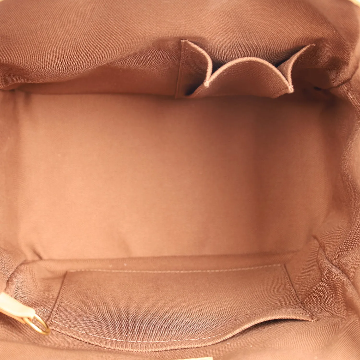 Monogram Canvas Leather Batignolles Satchel Brown (Authentic Pre-Owned)
