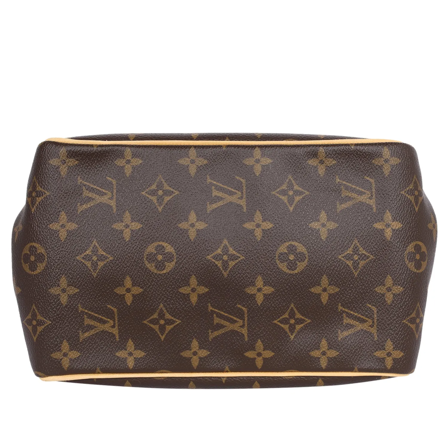 Monogram Canvas Leather Batignolles Satchel Brown (Authentic Pre-Owned)