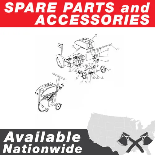 Recoil Starter for TCS6.5 Concrete Backpack Sprayer (4 Bolt Mount) (P23.10A)