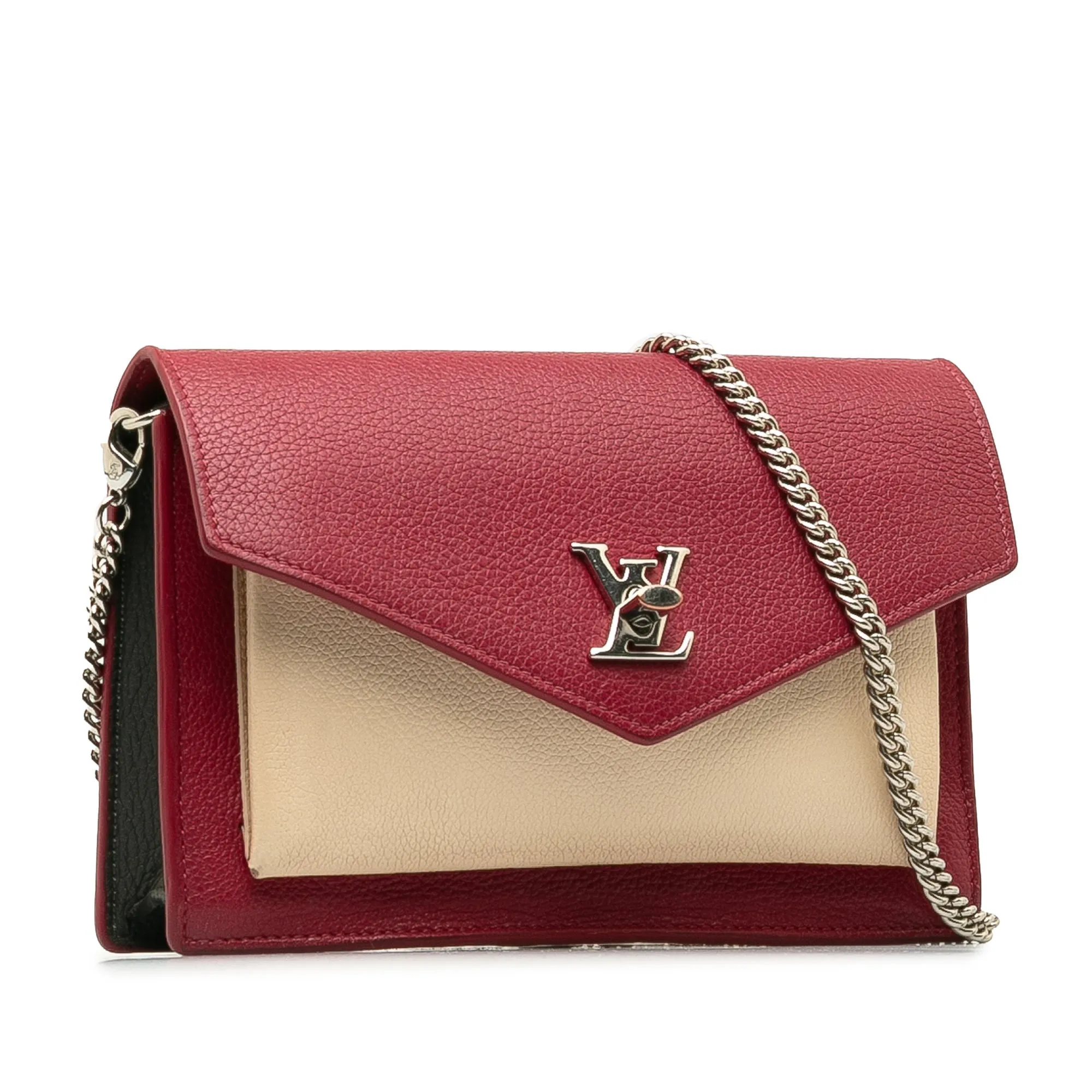 Red Louis Vuitton MyLockMe Chain Pochette Shoulder Bag