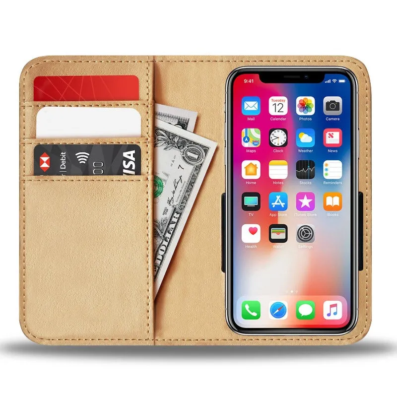 Red Women's Bifold Cat Wallet With Phone Case RFID Wallet Cat Lover Gifts