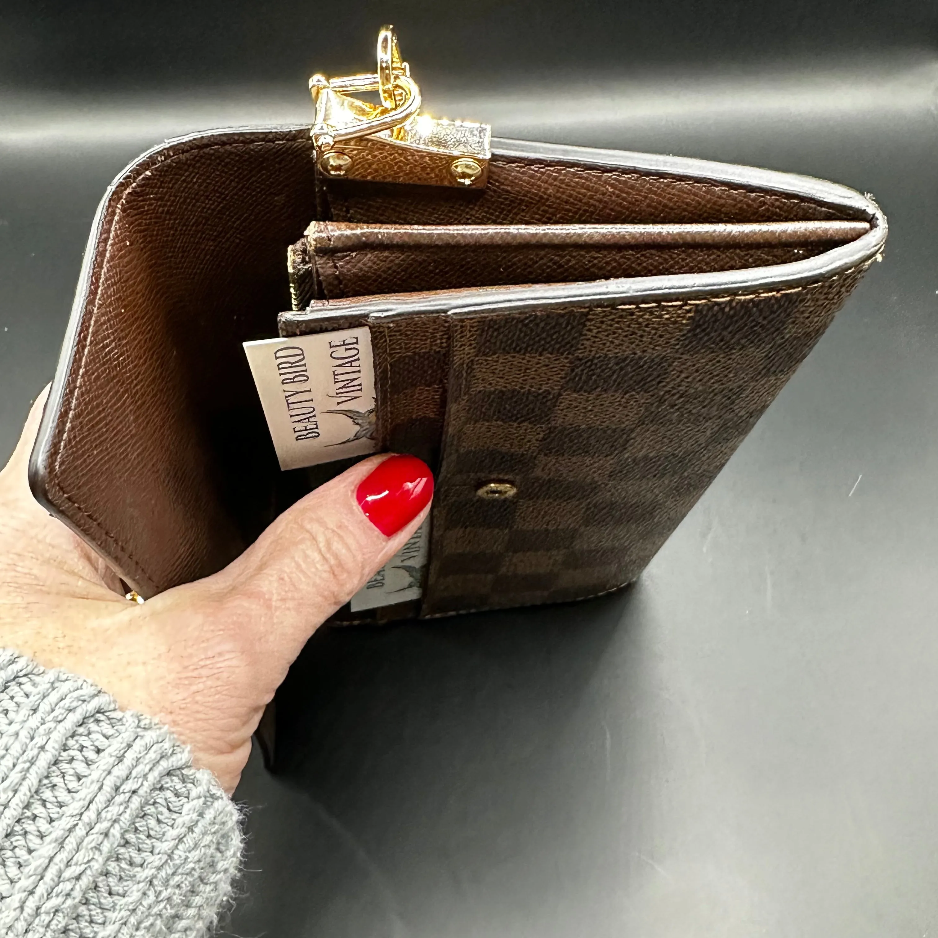 The Junco Wallet on Chain - Vintage LV in Damier Ebene