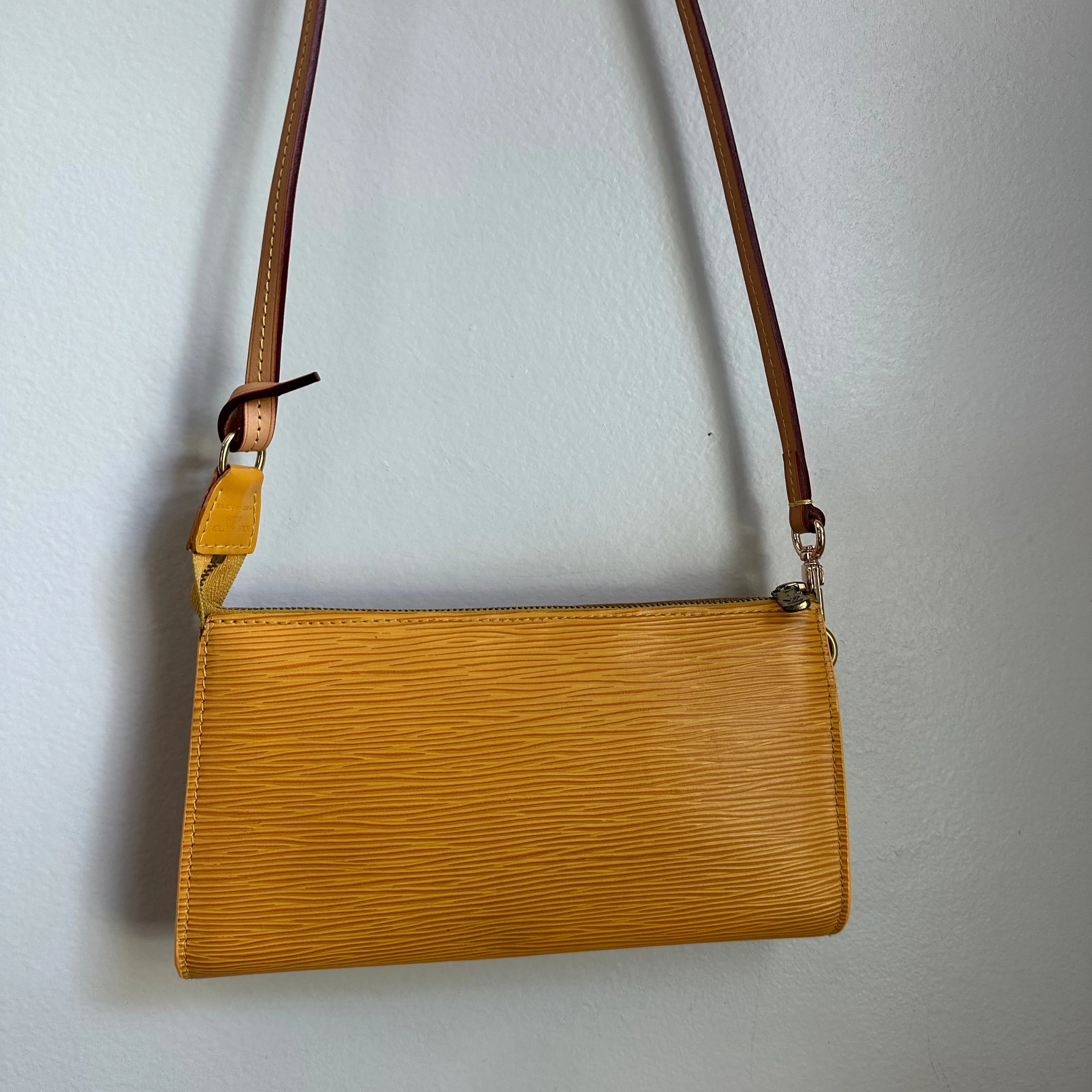 The Junco Wristlet - Vintage LV Epi in Yellow
